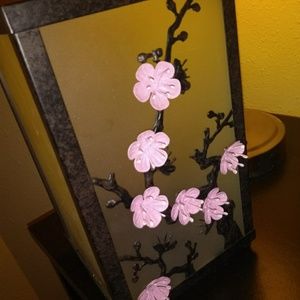 Square candle holder + candle